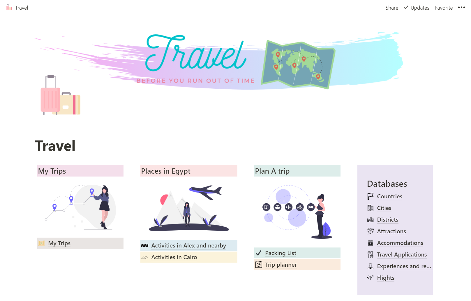 Notion Travel Template Free