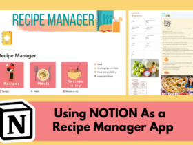 a screenshot of a Notion recipe template